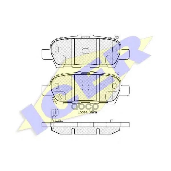 181901_колодки Дисковые Задние! Nissan Maxima 3.5 08 Icer 181901 Icer арт. 181901