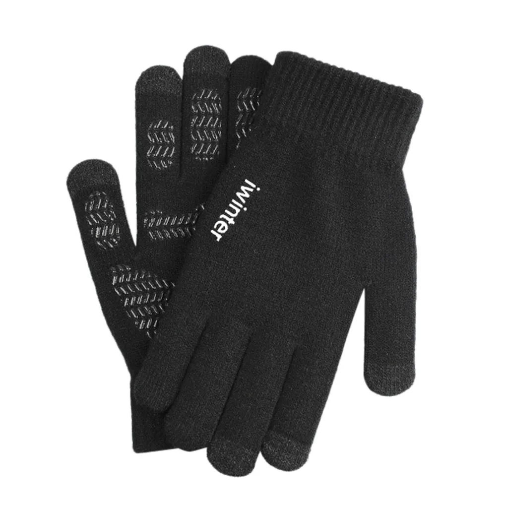 Мужские спортивные зимние уличные ветрозащитные перчатки с сенсорным экраном мужские Противоскользящие эластичные манжеты Golves мужские Качественные теплые перчатки на весь палец