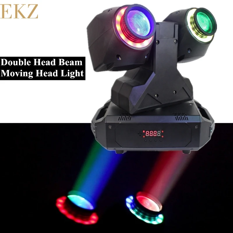 Double Head 80W Moving Lights 2X30W RGBW 4IN1 LED Beam DMX 16/22 Channels Professional Dj Lighting Equipment | Лампы и освещение