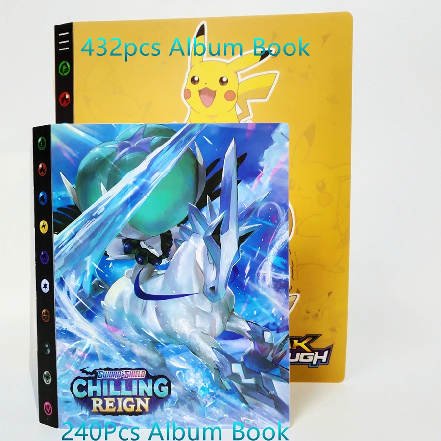 New 432Pcs Album Book Pokemon Cards Holder Anime Card Book File Loaded List Capacity Binder