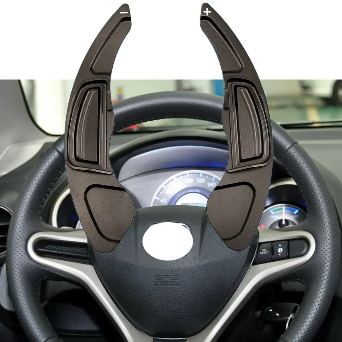 

Aluminium Alloy Steering Wheel Gear Shift Panel Paddle Extension Shifter Cover Fit For Honda CITY Fit Civic CR-V