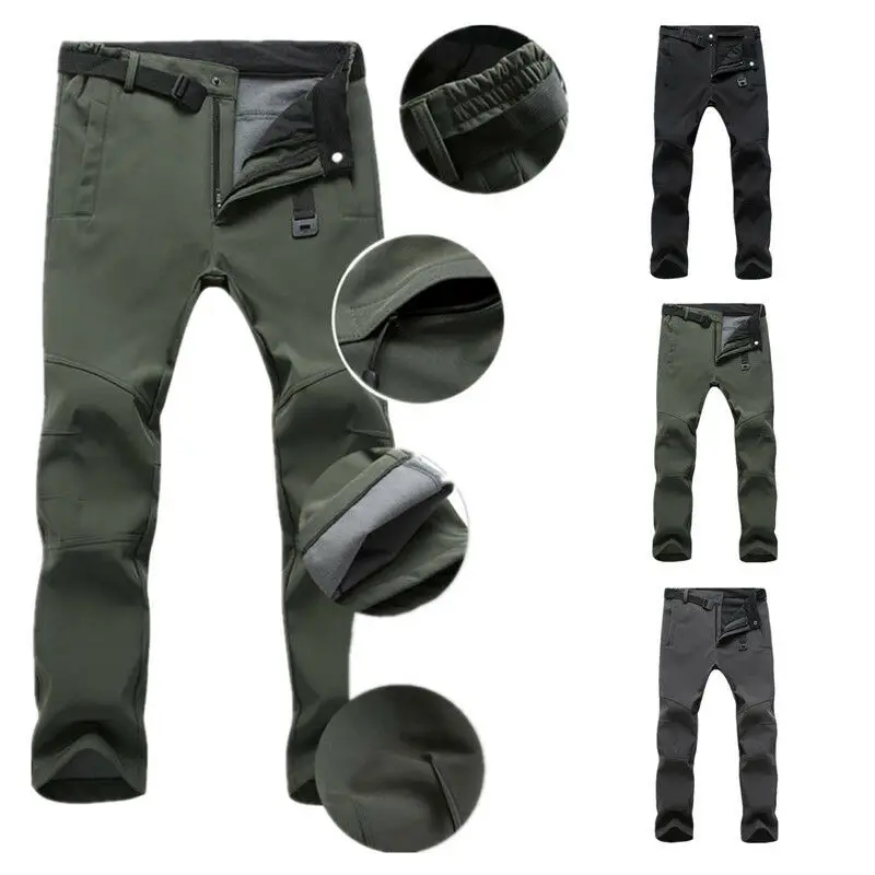 mens black walking trousers
