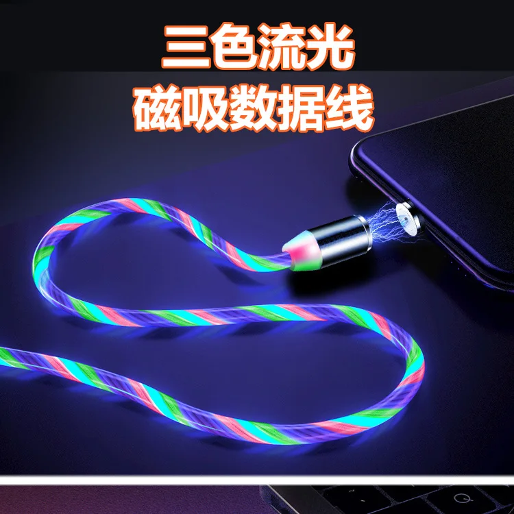 Bozhu Магнитный кабель usb type C кабель Магнитный светодиодный кабель для быстрой зарядки USB кабель микро-зарядного устройства провод для iPhone huawei samsung