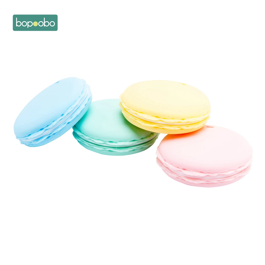 

Bopoobo 5pcs Food Grade Silicone Beads Baby Teethers Silicone Cookies Chewable BPA Free Rodent Teething Tiny Rod Baby Products