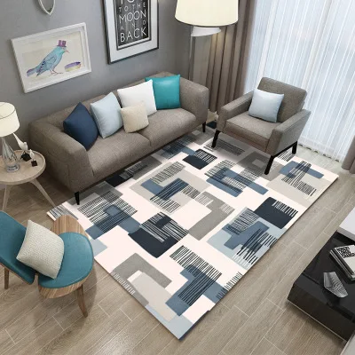Нетканый войлочный нескользящий коврик геометрический большой размер коврик для гостиной, спальни, столовой, кухни, прихожей, скандинавский ковер на заказ - Цвет: A3