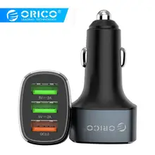 ORICO USB быстрое зарядное устройство 3,0 быстрое зарядное устройство автомобильное зарядное устройство 3 USB автомобильный адаптер зарядного устройства для телефона для iphone huawei samsung универсальный телефон