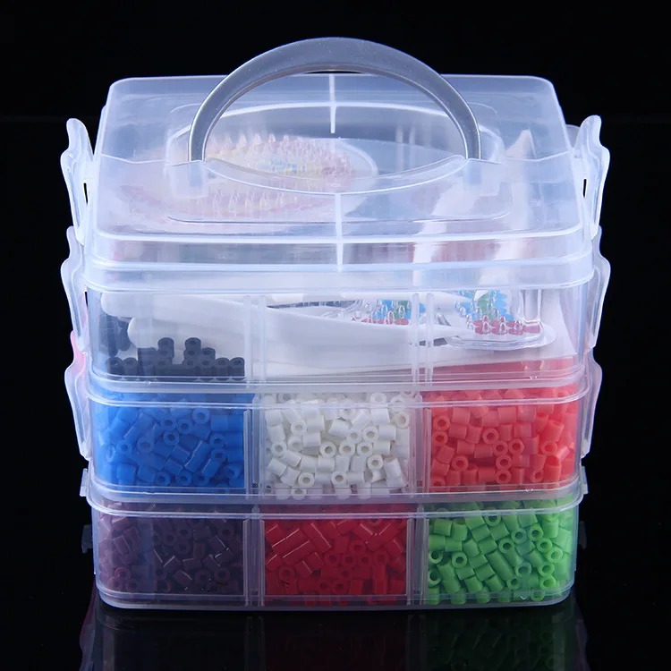 

Pinpindoudou DIY Educational Parent And Child Handmade Toy Set DIY Material Box 9000 Fight Beans Small Three Layer Wholesale