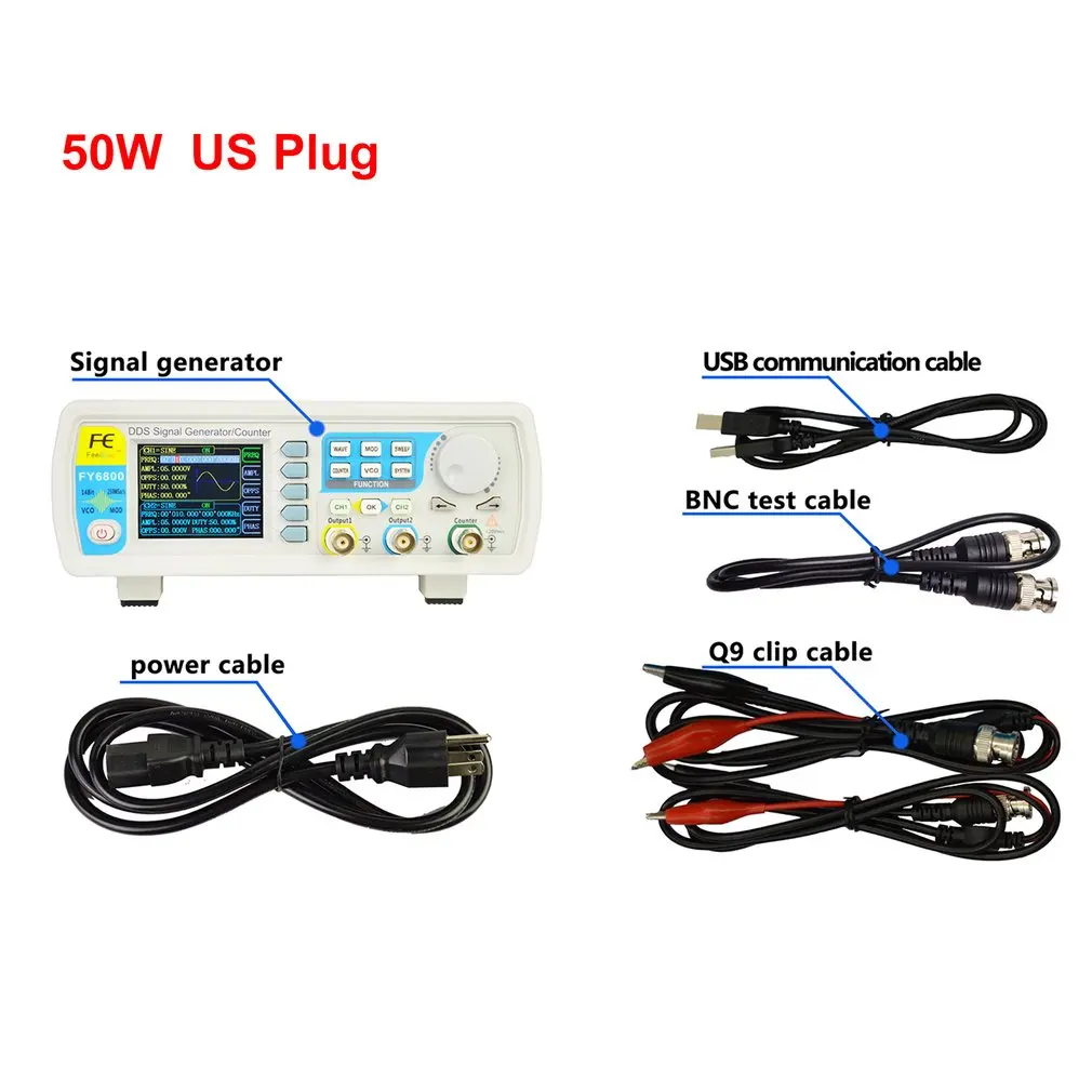 

FellTech FY6600-50M 50MHZ Digital Control Dual-channel DDS Function Signal Generator Frequency Meter Arbitrary