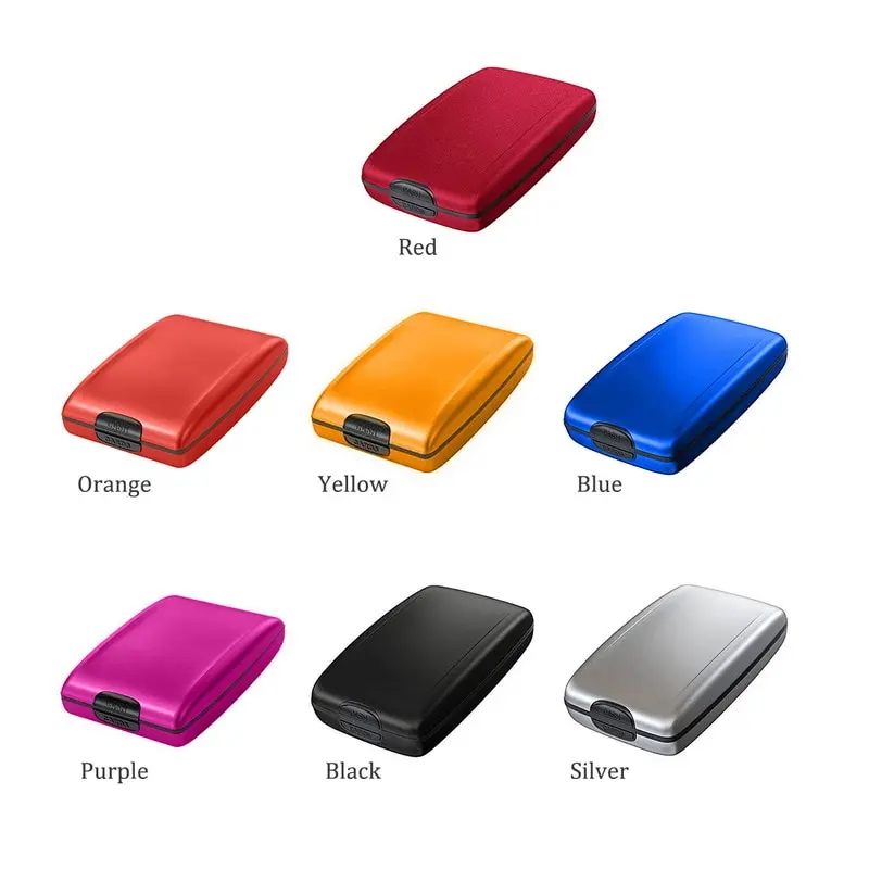 1PC Unisex Aluminum Bank Card Holder Blocking Hard Case Wallet Solid Credit Scanning Protect Women and Men | Багаж и сумки