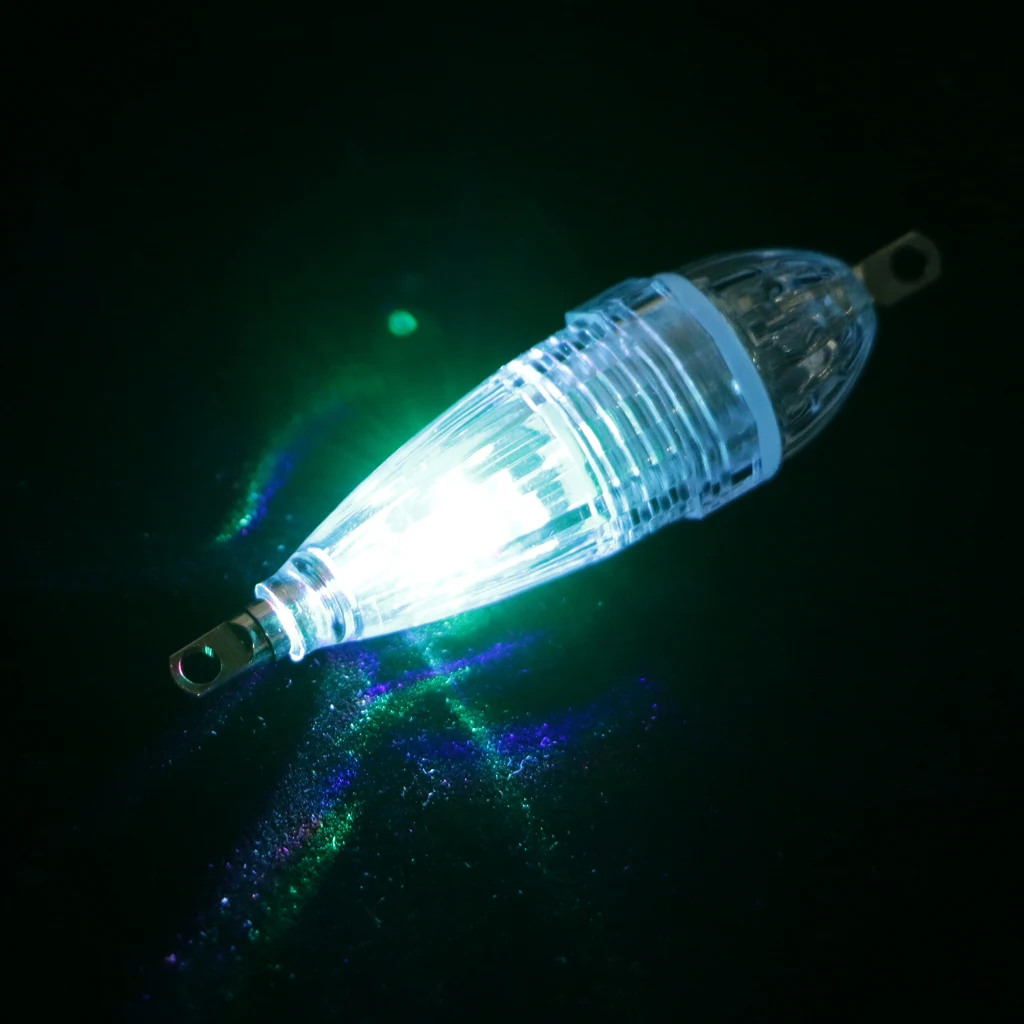 LED Fishing Light Night Fishing Lure Strobe Squid Lure Light Underwater Fish Attracting Light