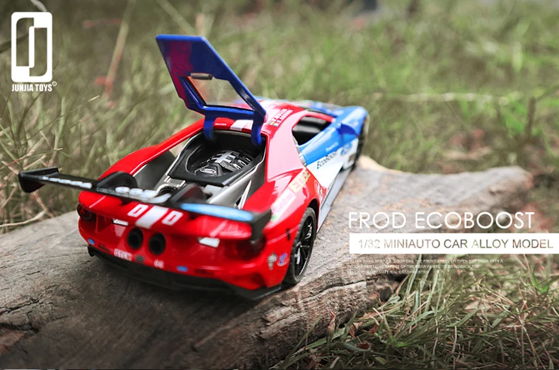 1/32 Высокая имитационная дорожка версия Ford V8 GT спортивный автомобиль сплав модель автомобиля Металл тянет назад гоночный игрушечный автомобиль модель автомобиля