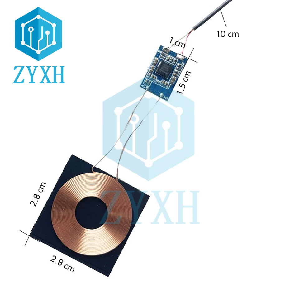 3W Mini Qi Wireless Charger Module Receiver PCBA Circuit Copper