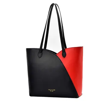 

Women Handbag Stiching Color PU Elegant Style Ladies Shoulder Bag for Daily Use