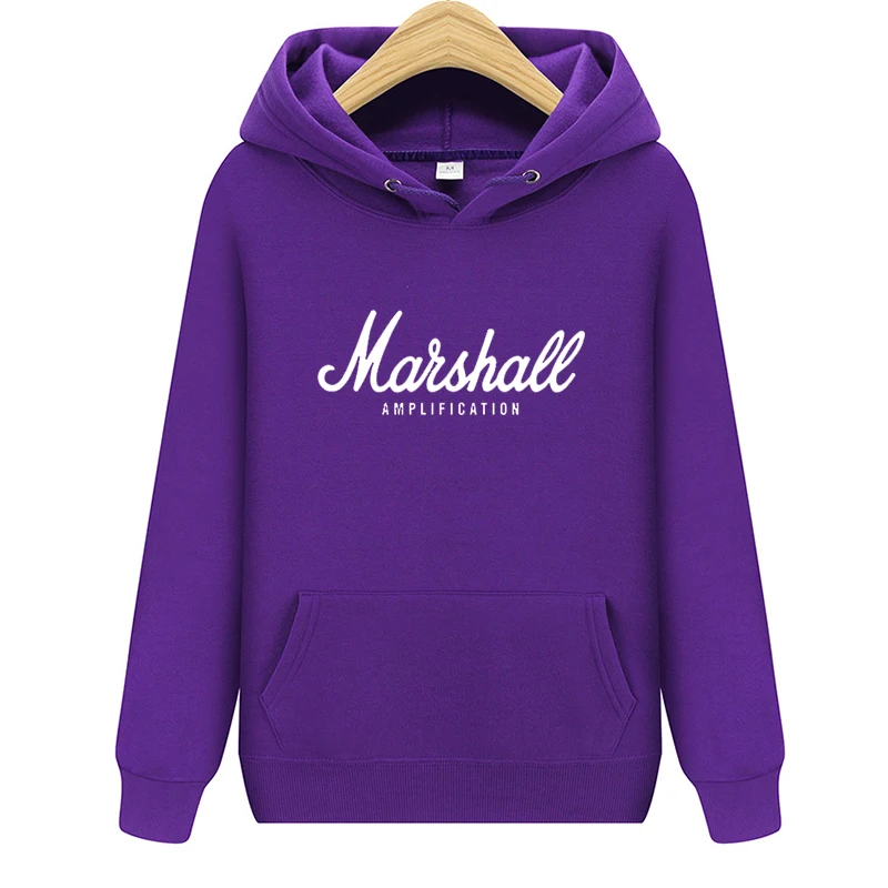 purple Бренд мужской спортивной одежды модный бренд Marshall принт мужские толстовки с капюшоном, пуловер хип-хоп мужской спортивный костюм толстовки с капюшоном swe - Цвет: purple