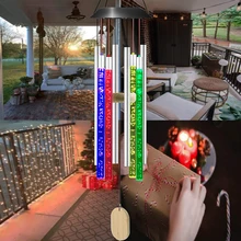 

Color Changing Solar Wind Chime Light Outdoor 8 Pipes Auto Off LED Waterproof WindChime for Patio Yard Garde Decoration