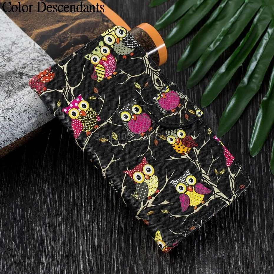 Owl Чехол-книжка для huawei Enjoy 7S Honor 8 9 10 Lite, чехол для телефона huawei P8 P10 P20 P30 mate 20 Lite P Smart Plus Nova 3I Y7 - Цвет: Owl