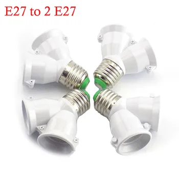 

Y Shape E27 to 2 E27 Dual Extend Adapter Splitter Plug Converter Lamp Base Bulb Socket For LED Light Holder Conversion 2 E27