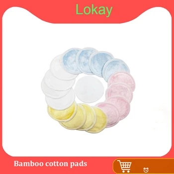 

Reusable Portable Bamboo Fiber Washable Rounds Pads Microfiber Makeup Removal Cleansing Cotton Pad