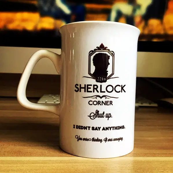 Креативные белые керамические кружки Sherlock коллекционные буквы креативная чашка