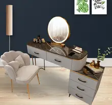 

Luxury Nordic dressing table Modern minimalist online celebrity ins bedroom dressing table multifunctional storage cabinet