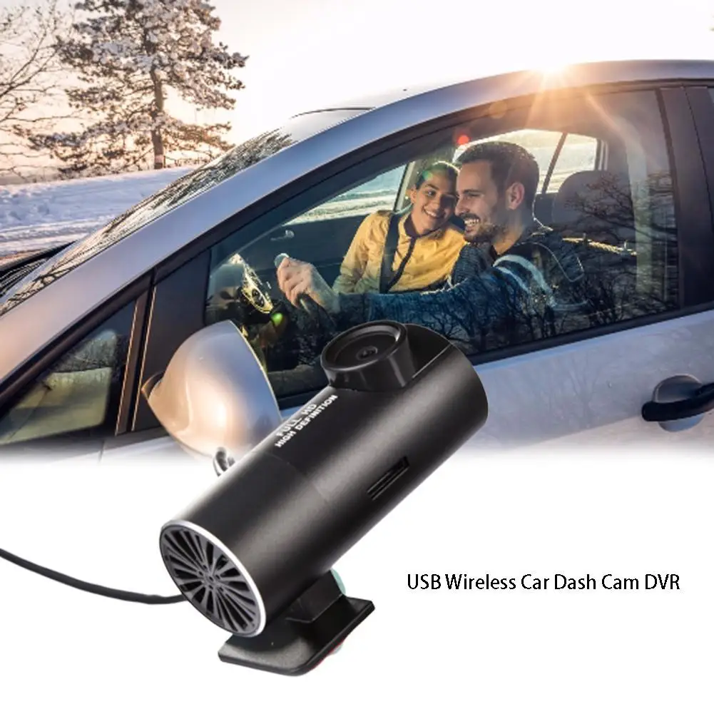 

USB Android Big Screen Zinc Alloy Driving Video Recorder Black Wireless Car Dash 170 Degree Night Vision Cam DVR