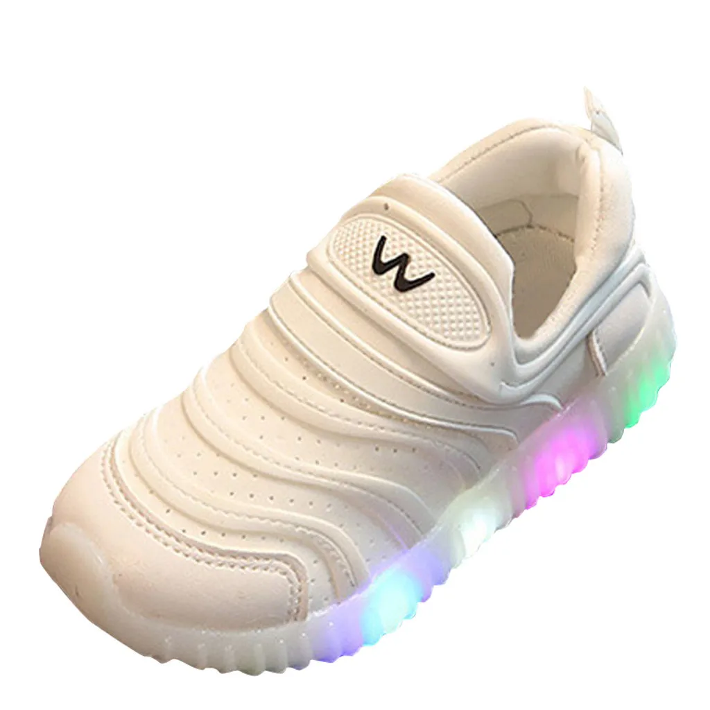 TELOTUNY Size 21-30 LED Luminous Shoes Children Girl Boy Sport Shoes Led Light Glowing Sneakers for Baby Shoes Kids Sneakers 107