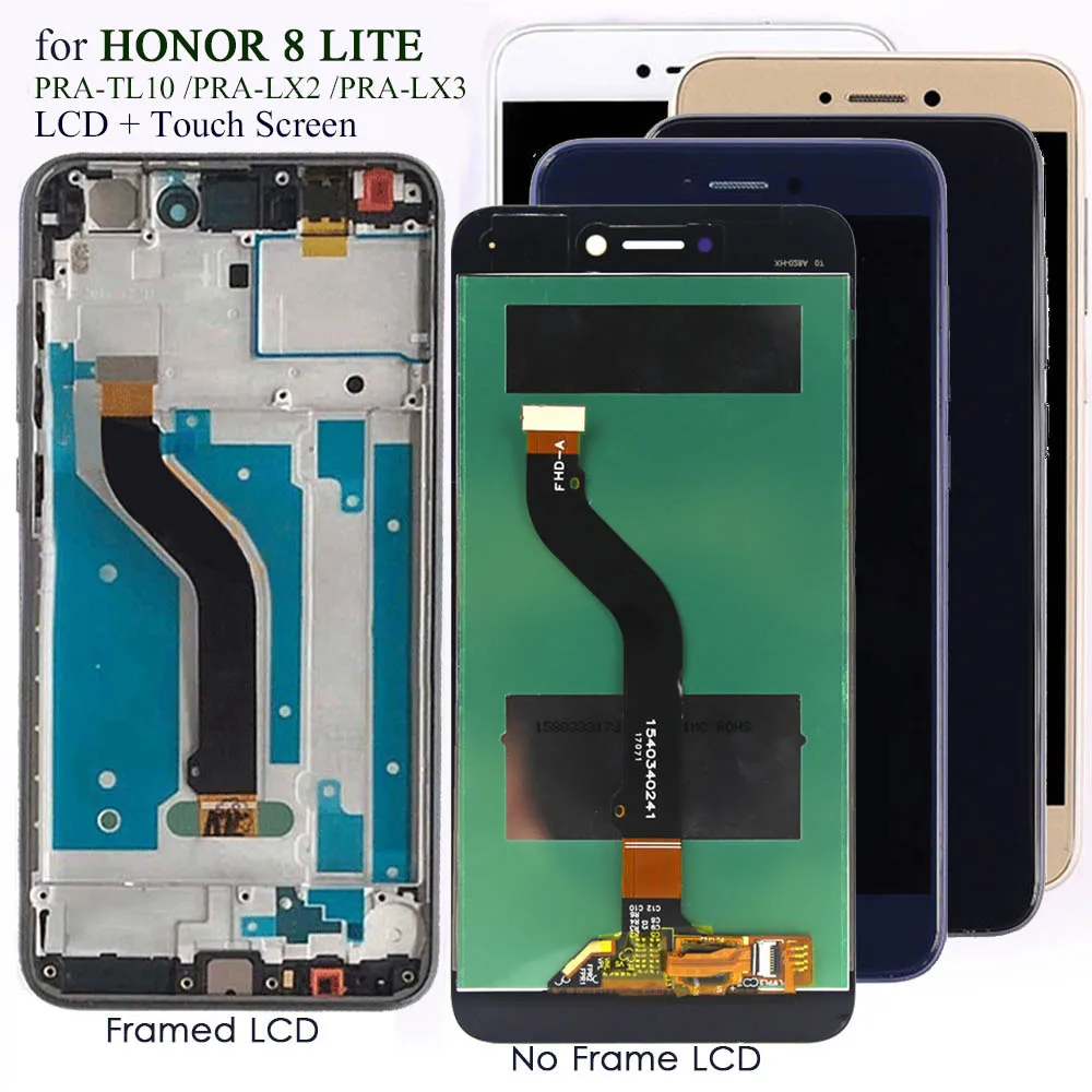 Дисплей для Honor 8 Lite PRA TL10 ЖК дисплей сенсорный экран Замена Huawei P 8/P9 2017 LA1/LX2
