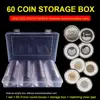60Pcs/Set 41MM Portable Coin Holders Reusable Acrylic Transparent Storage Cases Round Protector Organizers for Collection 1