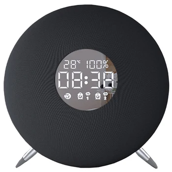 

Promotion--Alarm Clock with Fm Radio 10W 3600Mah Wireless Bluetooth Speaker Aux Tf Music Player Real-Time Ambient Temperature