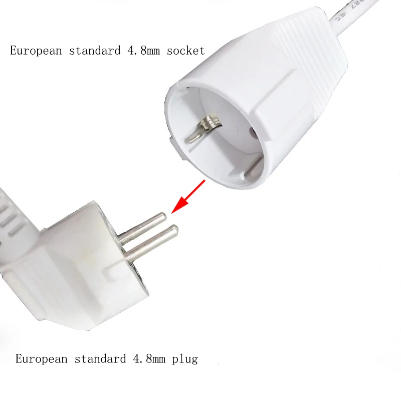 EU UK AU US to EU Power Extension Cord Male Plug to Female Socket Travel Adapter Power Cable Conversion For 3000W