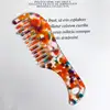 1pcs Acetate Anti-static Comfortable Colorful Hair Combs Massage Hairdressing Hair Brush For Women Girls Travel Home Comb Hot 3