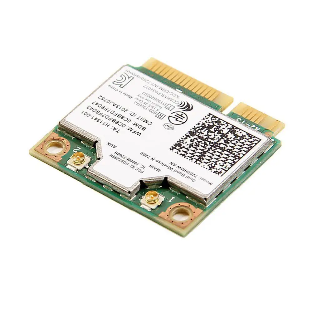 Двухдиапазонная беспроводная карта Intel 7260 7260HMW 2,4G/5 Ghz 802.11ac Mini PCI-E 300Mbps WiFi карта Bluetooth 4,0 Wlan адаптер
