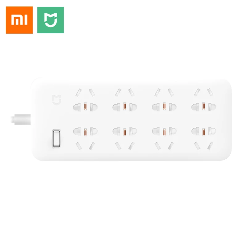 Оригинальный удлинитель для розеток Xiaomi Mijia без порта USB с переключателем 2500 Вт 10
