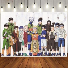 Fondo de vinilo de una pieza para fiesta de cumpleaños, telón personalizado de Anime japonés, Goku, Naruto, dibujos animados, suministros de fotografía para fiesta