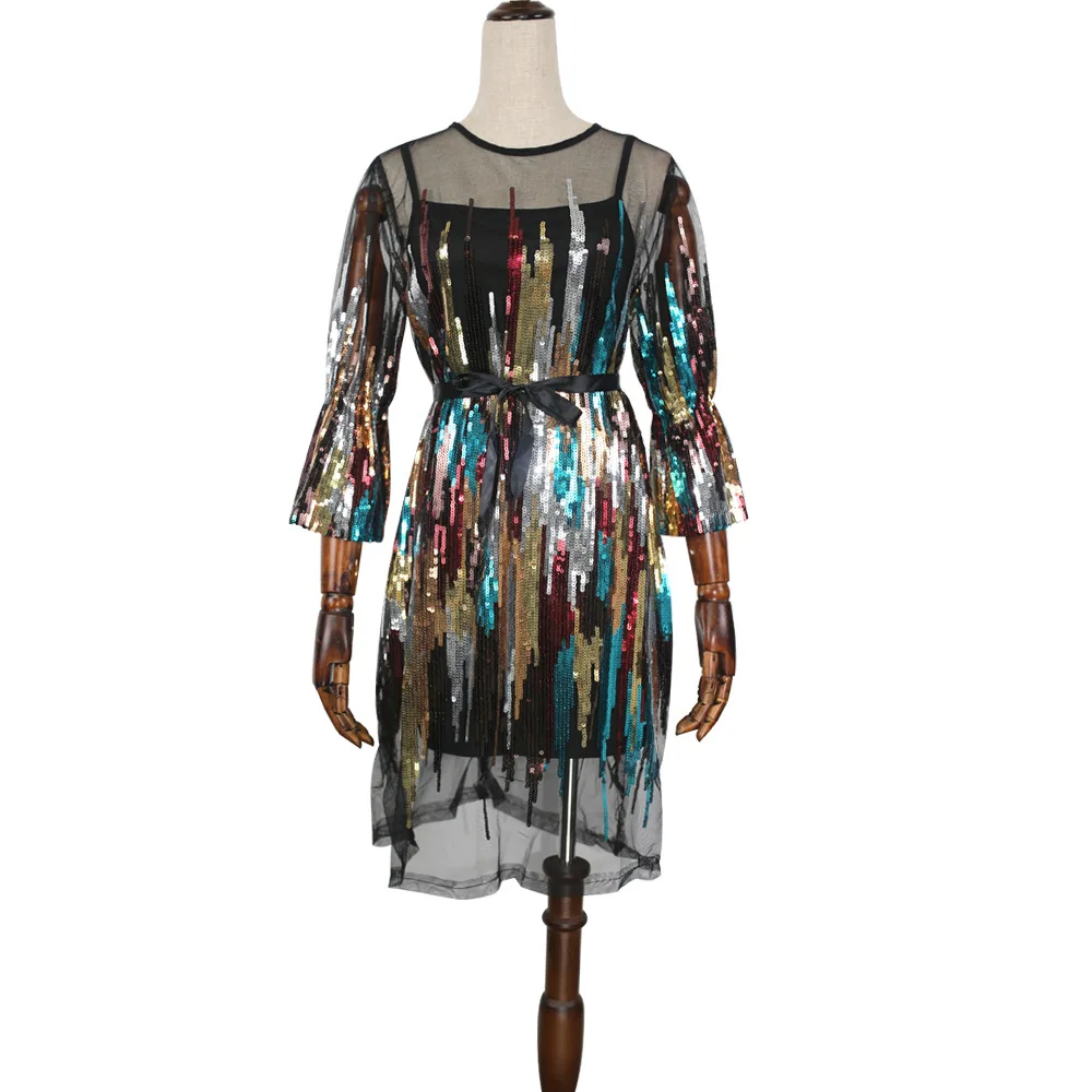 African Abaya Dashiki платье с блестками вечерние рукава летучая мышь мусульманский Базен