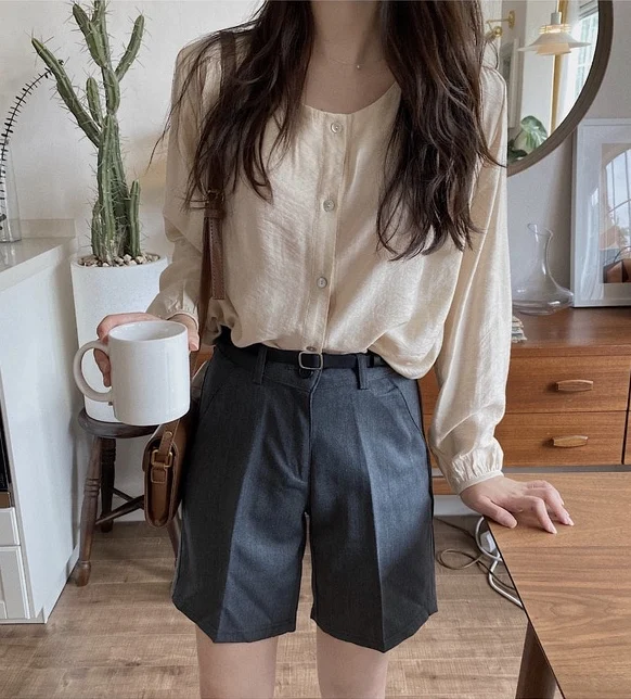 

S-XL New oversize Women Blouses spring Tops femme Casual Women shirt long sleeve Cotton Girls Blouse Plus Size Blusas autumn