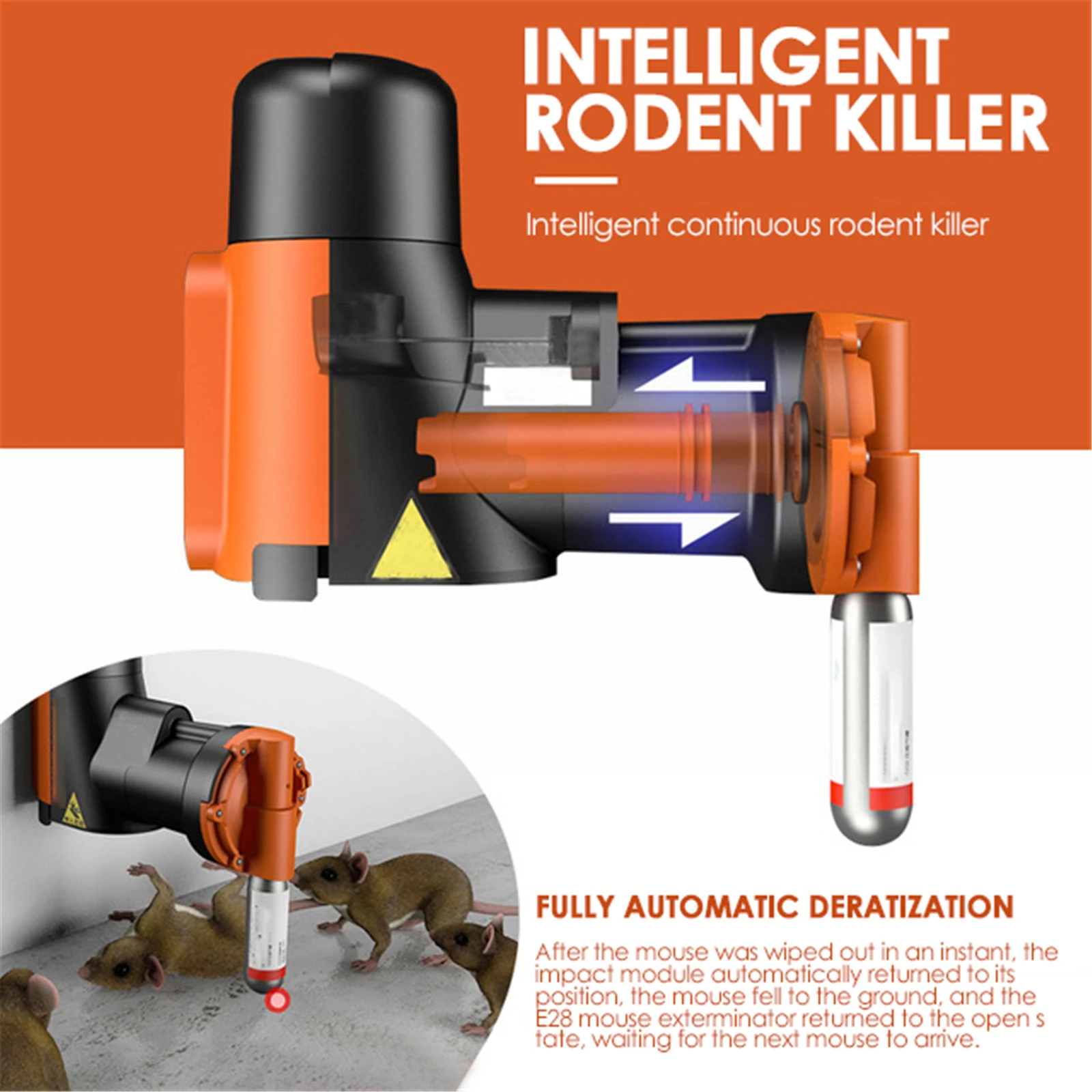 Humane Non-Toxic Rat and Mouse Trap Kit Automatic Rat Mouse Multi-catch Trap Machine CO2 Cylinders Smart