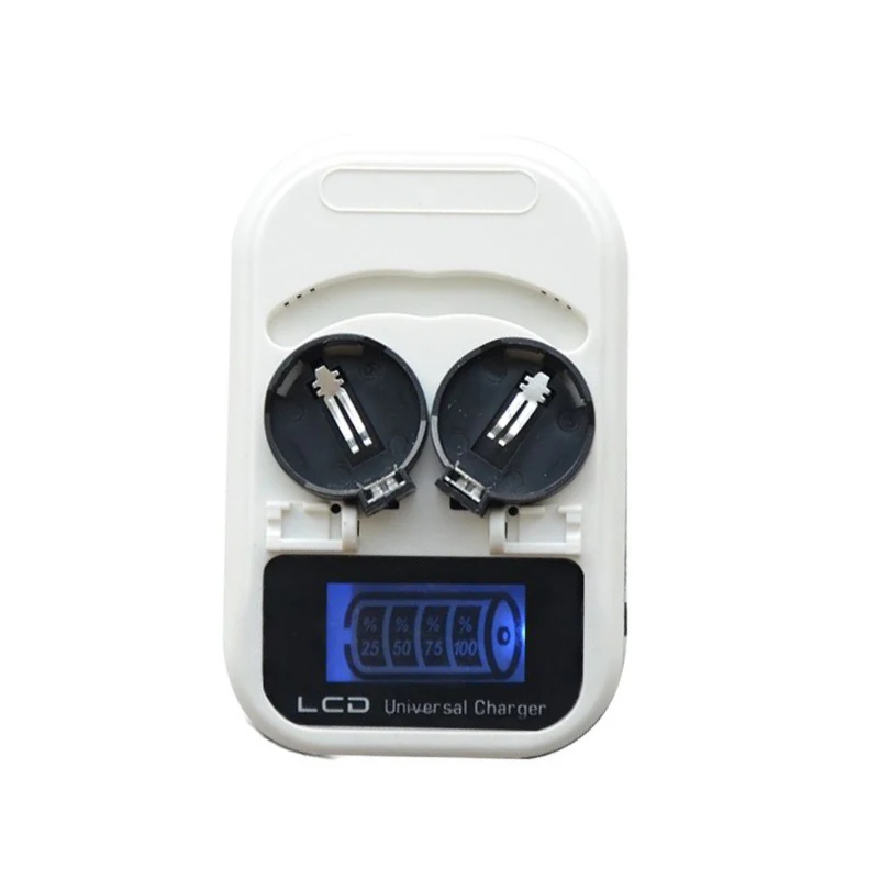 3.6V LCD EU/US Plug Button Battery Charger Smart 2 Slot for ML2016/ML2025/ML2032/LIR2016/LIR2025/LIR2032 | Электроника
