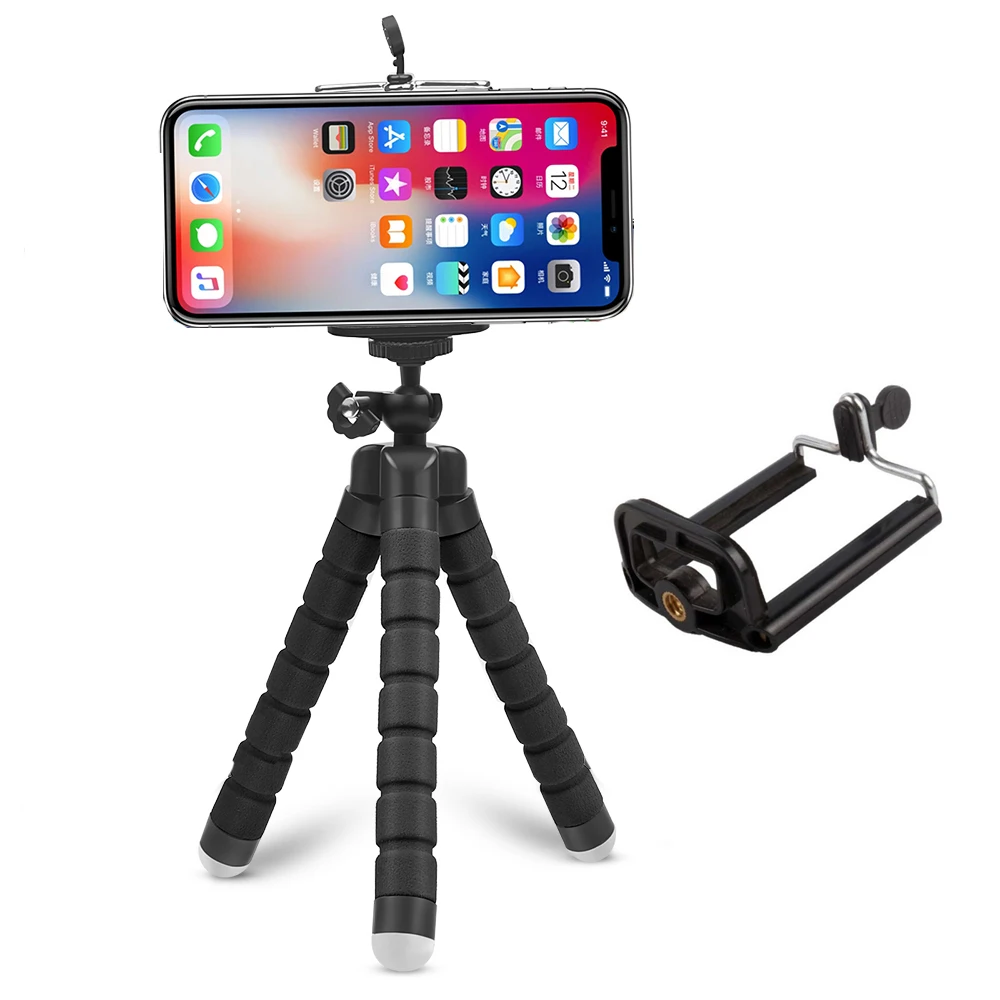 

Flexible Tripod for Phone With Remote Control Phone Clip Mini Tripod For iPhone smartphone Camera Tripods & Monopods