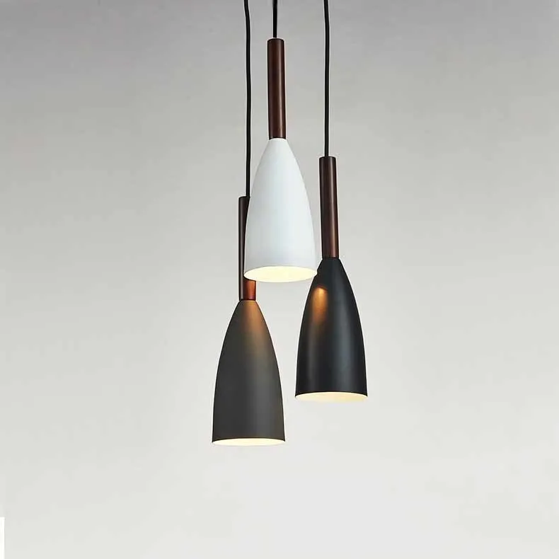 Modern Wood Pendant Lights Drop Aluminum Nordic White Pendant Lamps Hanging Decorative Light For Home Lighting DiningRestaurant  (12)
