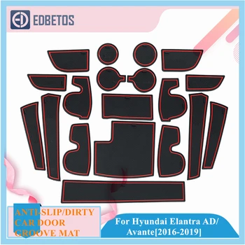 

Gate Slot Mats For Hyundai Elantra AD and Hyundai Avante 2016 2017 2018 2019 Interior Door Pad Cup Holders Non-Slip Mats