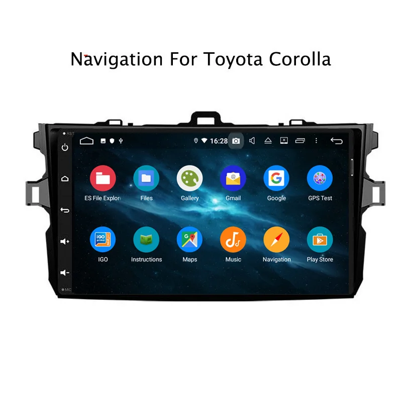 Cheap 9" 4G RAM 32G ROM Octa Core Android 9.0 Car GPS For Toyota Corolla 2007 2008 2009 2010 2011-2013 4