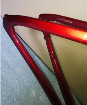 

2020 style red disc full bike frameset T1100 taiwan carbon frameset disc brakes alex thr 142x12mm+frok+seatpost free shipping