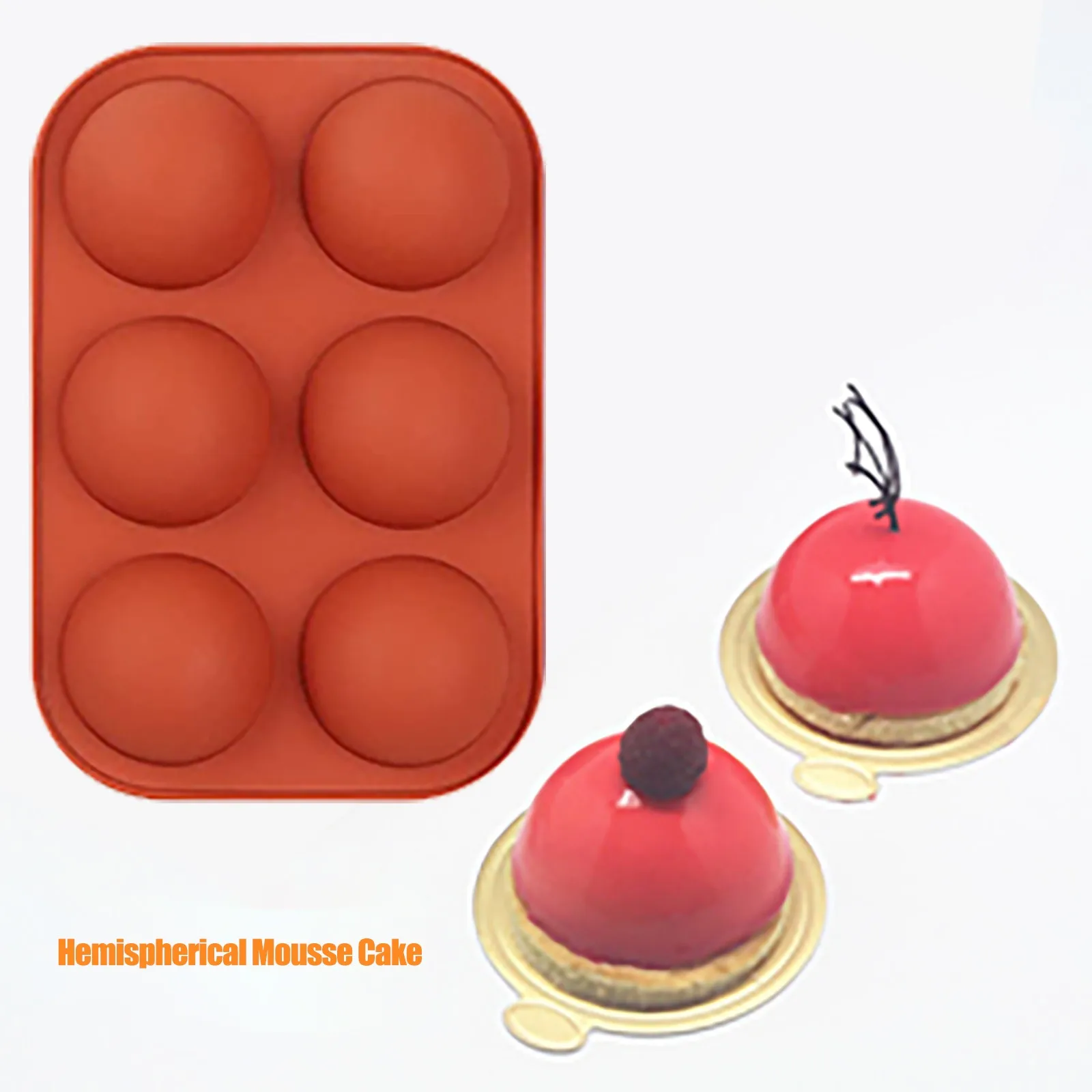 Medium Semi Sphere Silicone Mold, 4 Packs Baking Mold For Making