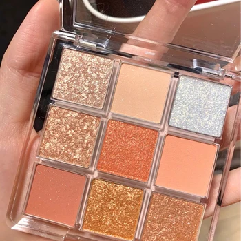 

Dikalu 9 colors eyeshadow palette waterproof pigment Glitter Eye Shadow Powder Palette the shadows makeup cosmetics make up TSLM