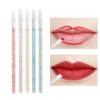 

50 Pieces Disposable Crystal MakeUp Lip Brush Lipstick Gloss Wands Applicator Eyelash Extension Supplies Makeup Tool