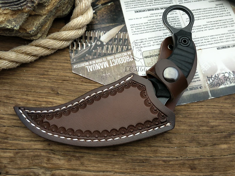 Тактический karambit High-end D2 стальной коготь скорпиона нож открытый кемпинг джунгли выживания битва фиксированное лезвие инструмент самозащиты