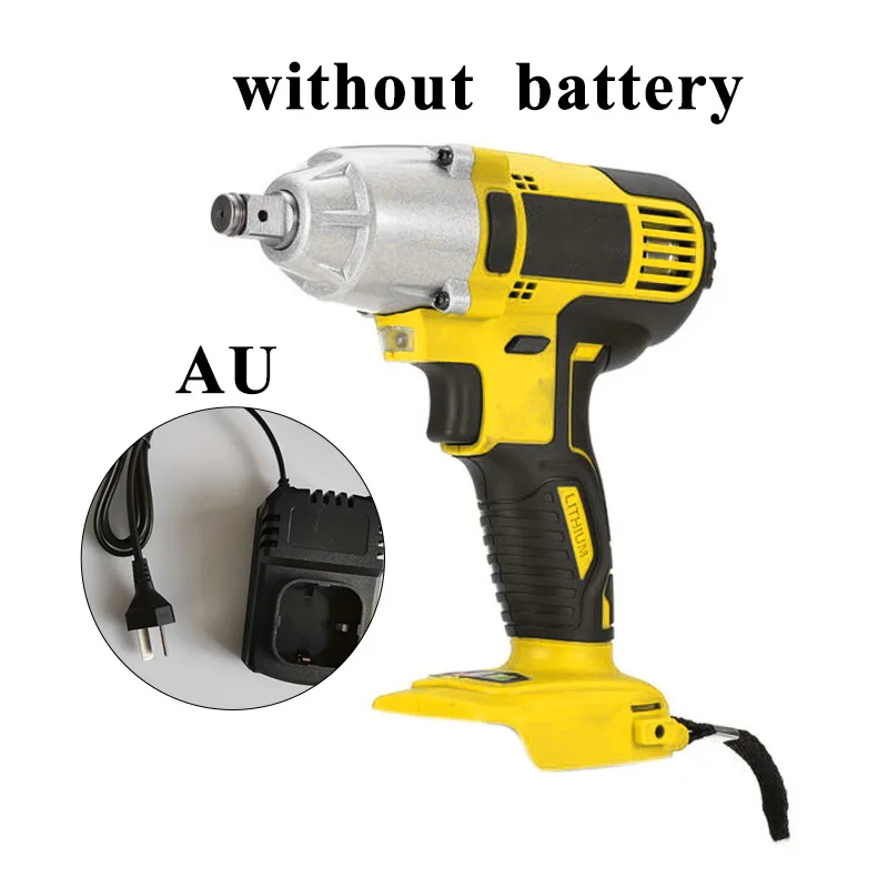 

128V 330Nm Hand Wireless Power Impact Brushless Motor Wrench With Charger Kit