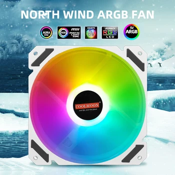 

120mm PWM ARGB PC Case Fan Quiet 4 Pin Addressable RGB Cooling Fan for CPU Water Air Cooler Computer Chassis