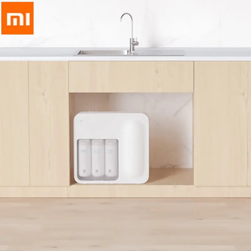 

XIAOMI Smart Mi Water Purifier Reverse Osmosis Water Filtration System App Control Water Quality Monitoring Health for Kitchen